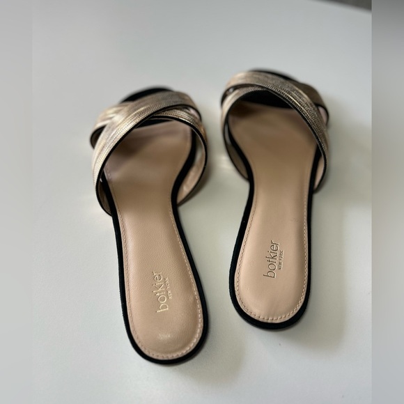 Botkier Women's Millie Chain Embellished Suede Crisscross Slide Sandals Size 7 - Picture 7 of 9